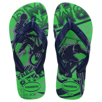 Ciabatte infradito verdi e blu da bambino Havaianas Kids Athletic, Brand, SKU p432000197, Immagine 0